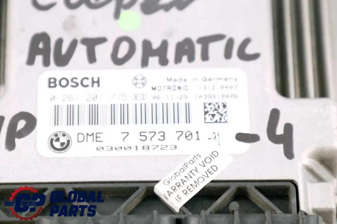 ECU KIT Steuergerät DME + 2 Schlüssel Automatisch für Mini Cooper R56 N12 mit Teilenummer 7573701 Mini Cooper R56 N12 ECU KIT Steuergerät DME + 2 Schlüssel Automatisch - SKU 7573701-4 - Teilenummer 7573701