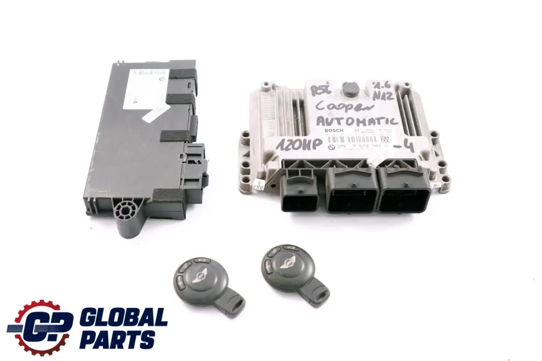 ECU Kit DME CAS3 + 2 Keys Automatic to Mini Cooper R56 N12 Petrol Engine with Part number 7573701 Mini Cooper R56 N12 Petrol Engine ECU Kit DME CAS3 + 2 Keys Automatic - SKU 7573701-4 - Part number 7573701