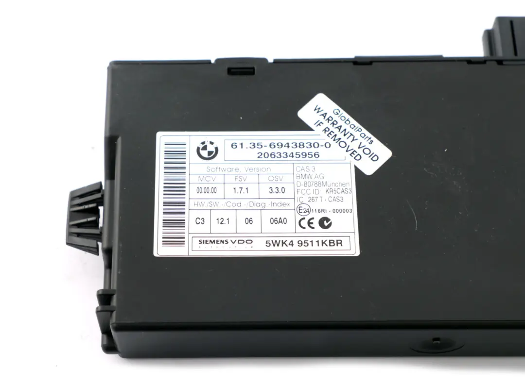 BMW 3 Series E90 E91 E92 N52N 325i 218HP ECU Kit DME CAS3 + Key Manual - SKU 7574544-2 - Part number 7574544