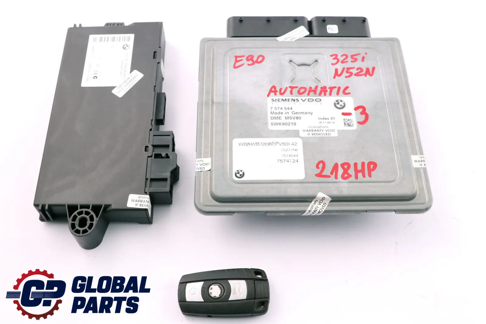 BMW E90 E91 E92 N52N 325i 218HP ECU Kit DME CAS3 Key 7574544 Automatic