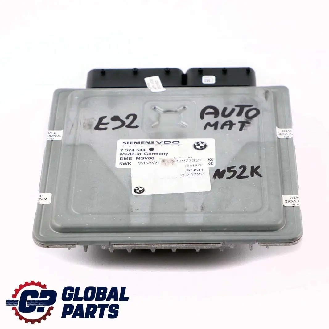 N52N ECU Basic Engine Control Unit DME Automatic to BMW E90 E91 E92 E93 with Part number 7574544 BMW E90 E91 E92 E93 N52N ECU Basic Engine Control Unit DME Automatic - SKU 7574544 - Part number 7574544