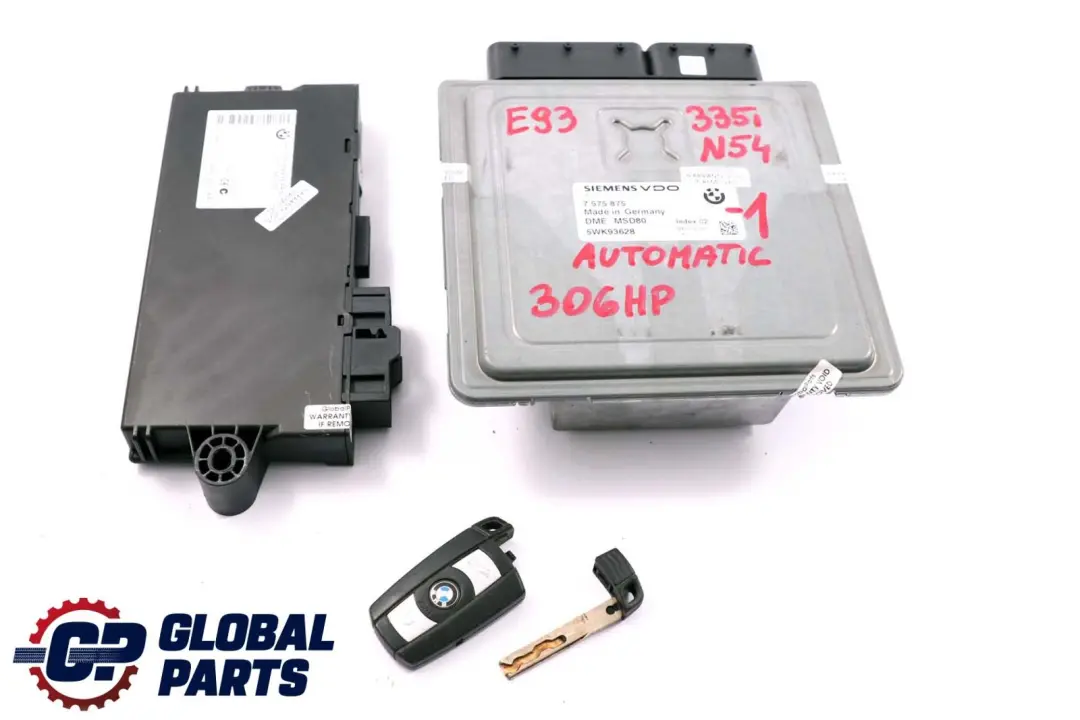 BMW E90 E91 335i 306HP Engine N54 ECU Kit DME + CAS3 + Key Automatic - SKU 7575875-1 - Part number 7575875