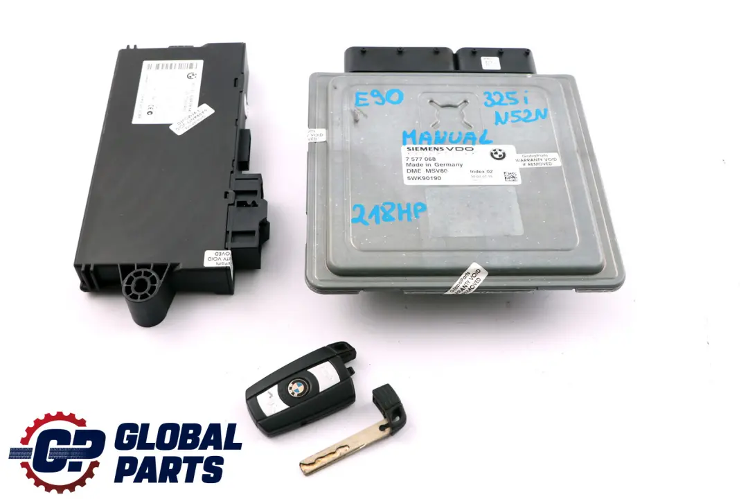 BMW 3 Series E90 E91 E92 N52N 325i 218HP ECU Kit DME CAS3 + Key Manual - SKU 7577068 - Part number 7577068
