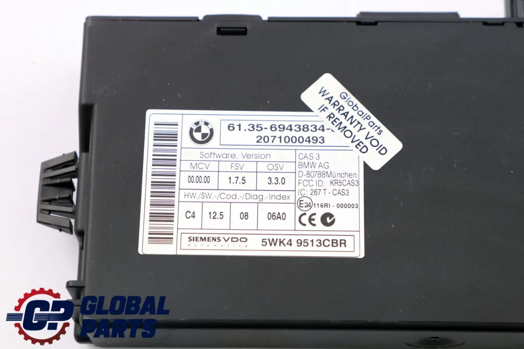 BMW 3 Series E90 E91 E92 N52N 325i 218HP ECU Kit DME CAS3 + Key Manual - SKU 7577068 - Part number 7577068