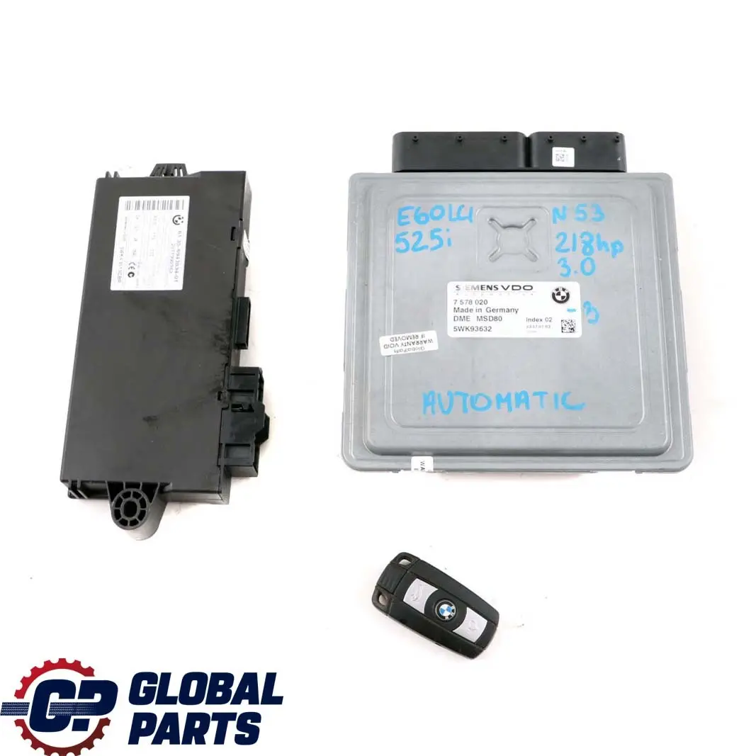 BMW E60 E90 325i 525i N53 218HP ECU Kit DME 7578020 + CAS3 + Llave Automatica