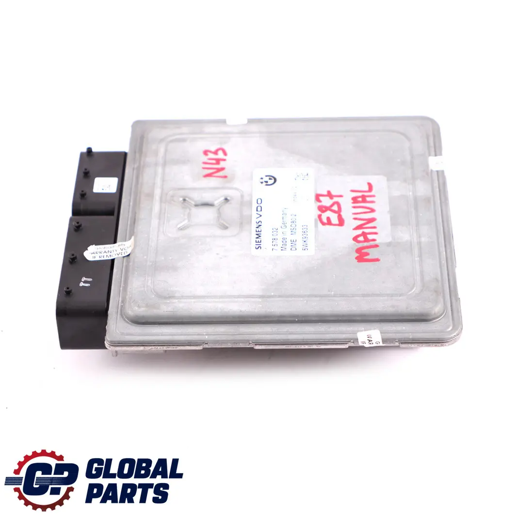 BMW E81 E87 LCI E90 E91 N43 Petrol Engine Control Unit ECU DME Manual - SKU 7578032 - Part number 7578032