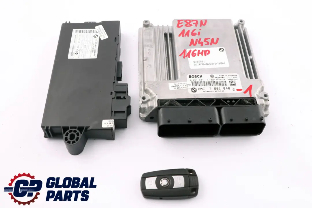 N45N ECU Kit DME CAS3 Clave para BMW E81 E87 LCI E90 116i 316i con número de pieza 7581848 BMW E81 E87 LCI E90 116i 316i N45N ECU Kit DME CAS3 Clave - SKU 7581848-1 - Número de pieza 7581848