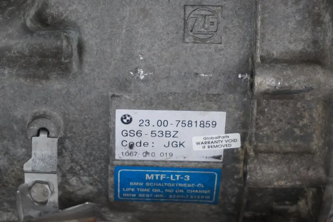 N54 Manual Gearbox GS6-53BZ WARRANTY to BMW E82 E88 Z4 E89 135i 35i Petrol with Part number 7581859 BMW E82 E88 Z4 E89 135i 35i Petrol N54 Manual Gearbox GS6-53BZ WARRANTY - SKU 7581860 - Part number 7581859