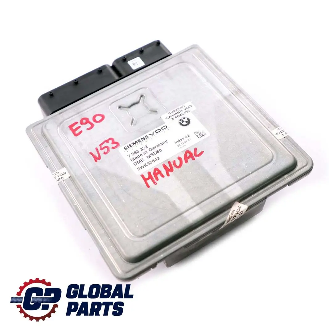 N53 N54 Engine Control Unit DME Manual to BMW E60 LCI E90 E91 E92 Petrol with Part number 7583332 BMW E60 LCI E90 E91 E92 Petrol N53 N54 Engine Control Unit DME Manual - SKU 7583332 - Part number 7583332