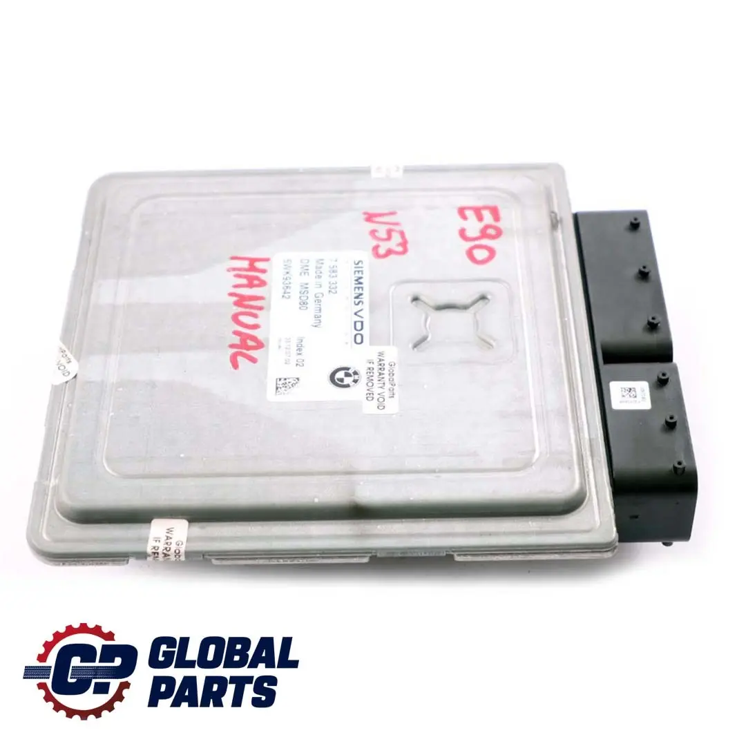 BMW E60 LCI E90 E91 E92 Petrol N53 N54 Engine Control Unit DME Manual - SKU 7583332 - Part number 7583332