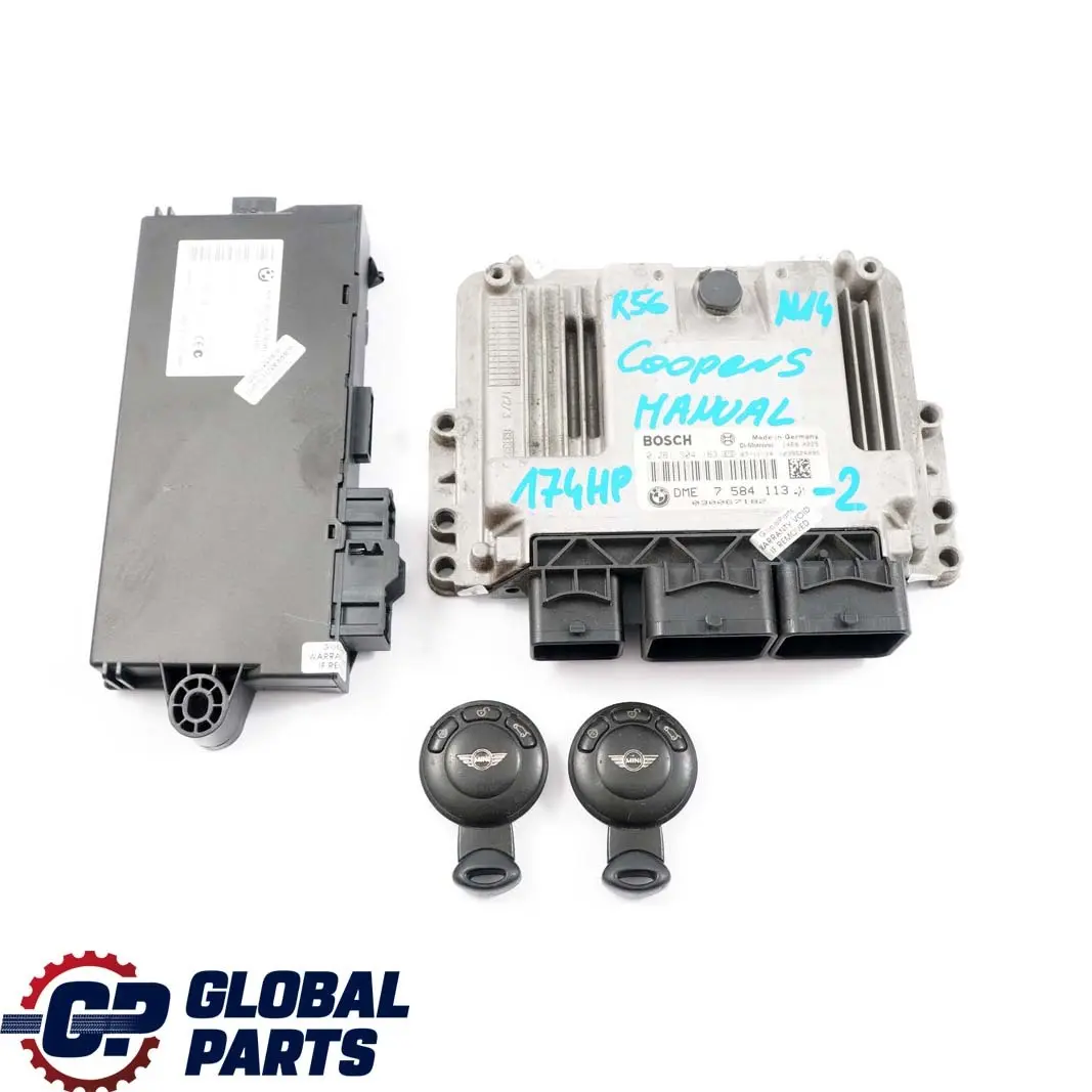 174HP ECU Kit DME CAS3 + 2 Keys Manual Mini Cooper S R55 R56 N14 1.6 - SKU 7584113-2 - Part number 7584113