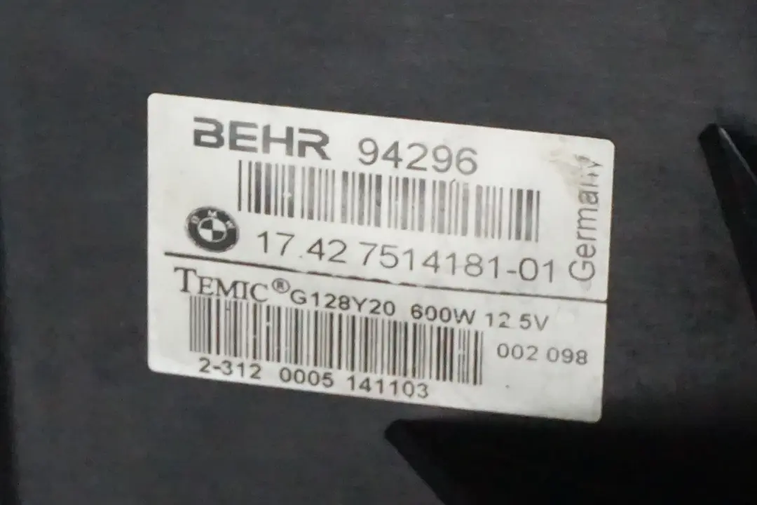 645i N62 600W Engine Cooling Radiator Fan to BMW 5 6 Series E60 E61 E63 E64 545i with Part number 7585440 BMW 5 6 Series E60 E61 E63 E64 545i 645i N62 600W Engine Cooling Radiator Fan - SKU 7585440 - Part number 7585440