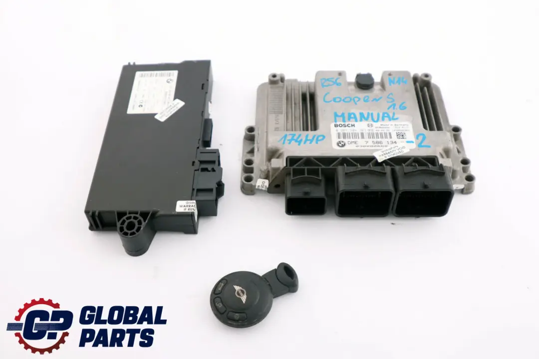 Mini Cooper S R55 R56 N14 1.6 174HP Kit ECU DME + CAS3 + Llave Manual - SKU 7586134-2 - Número de pieza 7586134