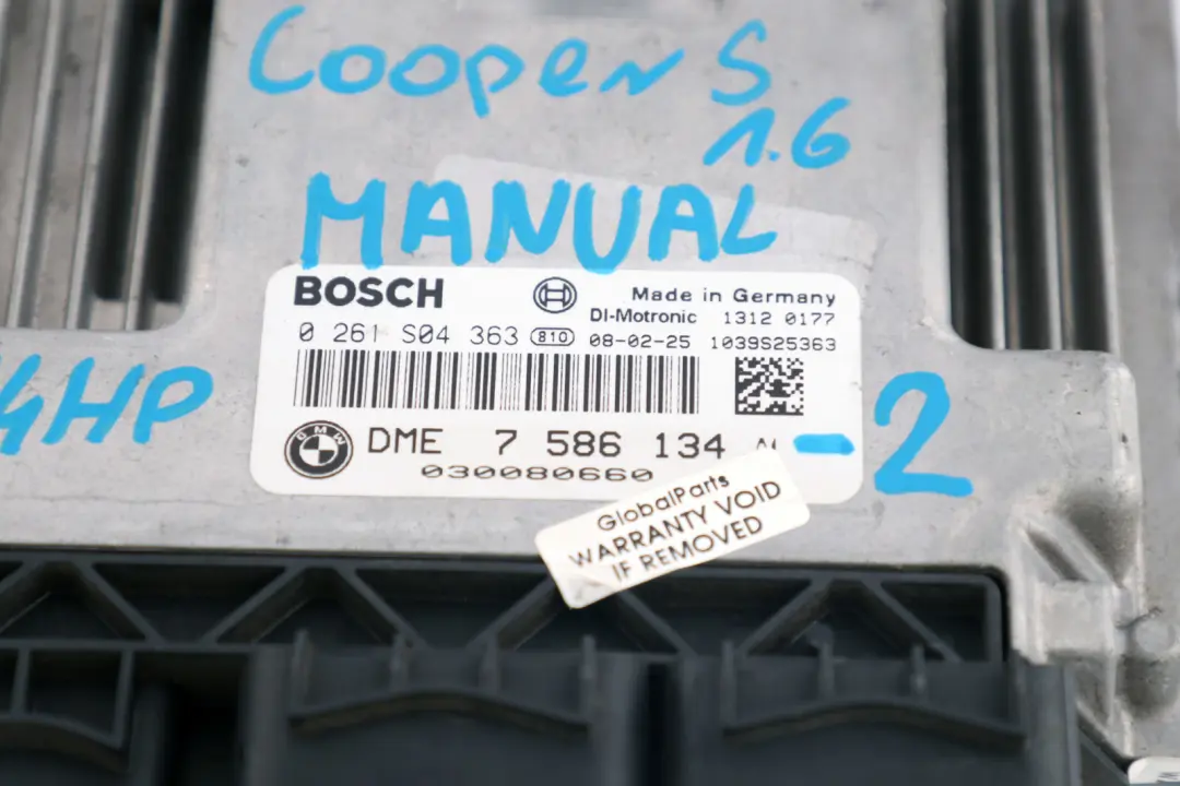 174 Ch Appareil de Commande Dme CAS3 + Cle pour Mini Cooper S R56 N14 1.6 à propos du numéro de pièce 7586134 Mini Cooper S R56 N14 1.6 174 Ch Appareil de Commande Dme CAS3 + Cle - SKU 7586134-2 - Numéro de pièce 7586134