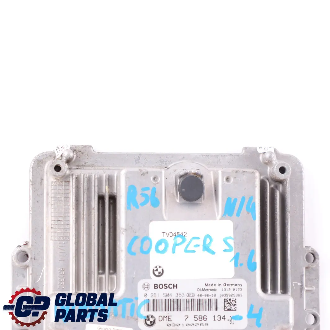 Mini Cooper S R55 R56 R57 N14 1.6 ECU Basic Control Unit DME Automatic - SKU 7586134-4 - Part number 7586134