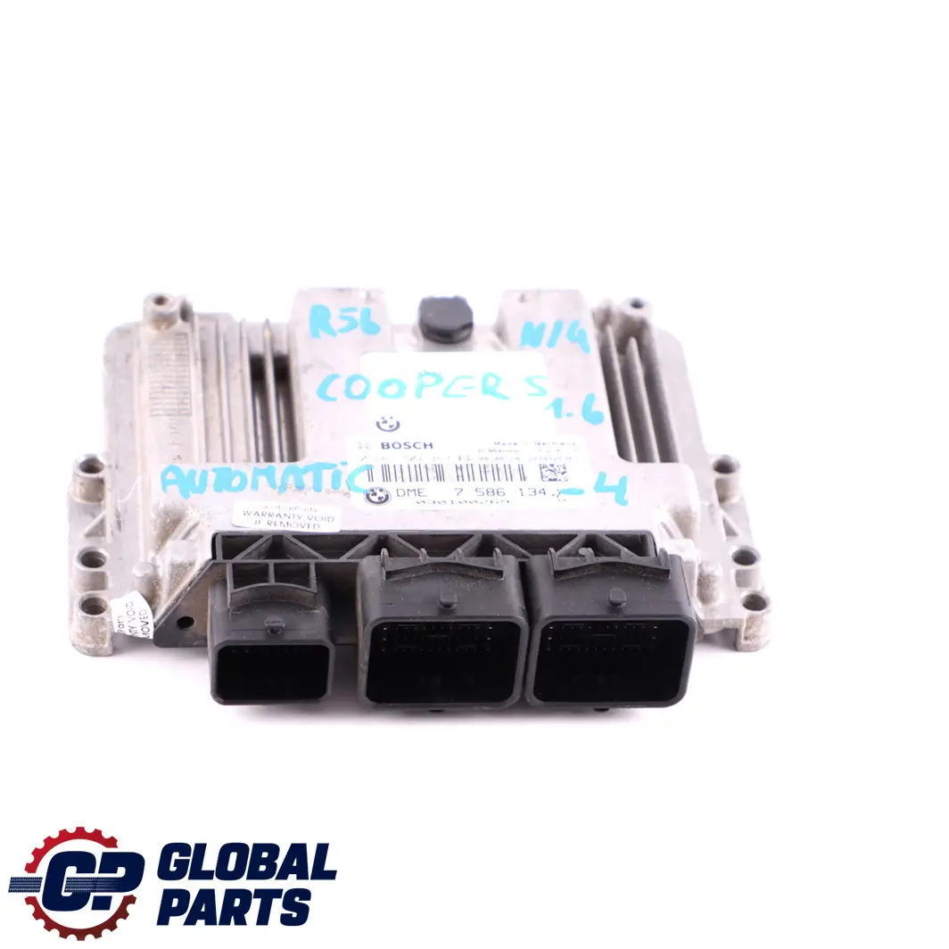 ECU Basic Control Unit DME Automatic to Mini Cooper S R55 R56 R57 N14 1.6 with Part number 7586134 Mini Cooper S R55 R56 R57 N14 1.6 ECU Basic Control Unit DME Automatic - SKU 7586134-4 - Part number 7586134