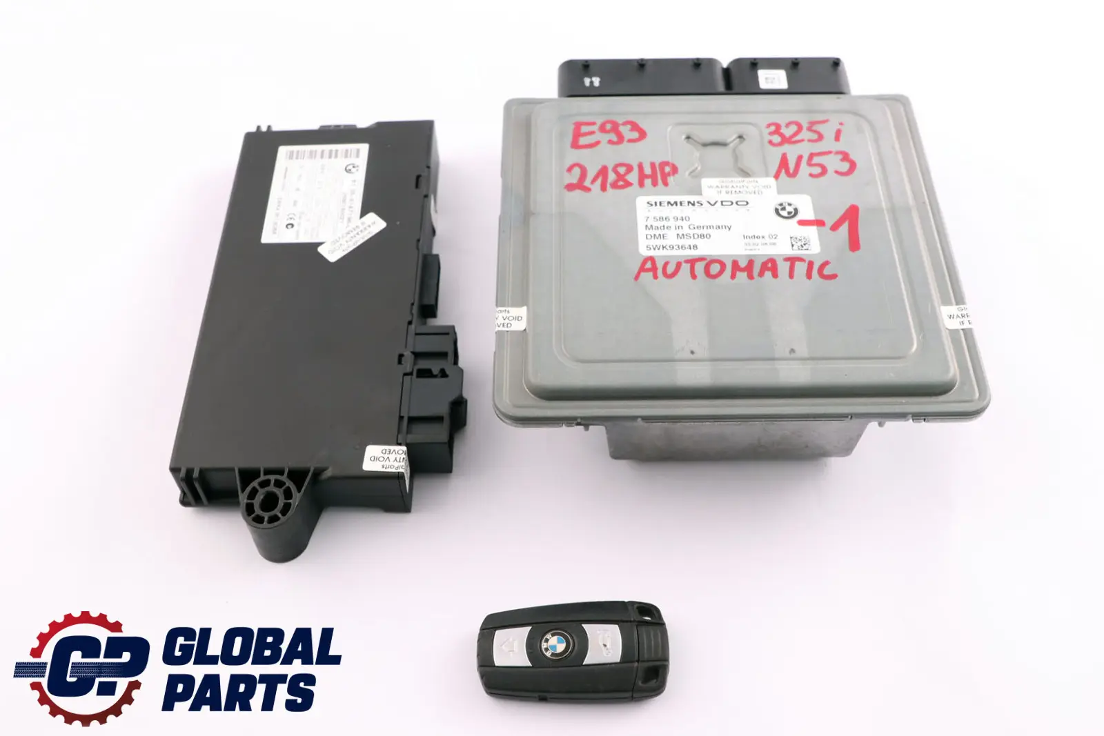 BMW E90 E93 325i E60 LCI 525i N53 218HP ECU Kit DME CAS3 + Key 7586940 Automatic