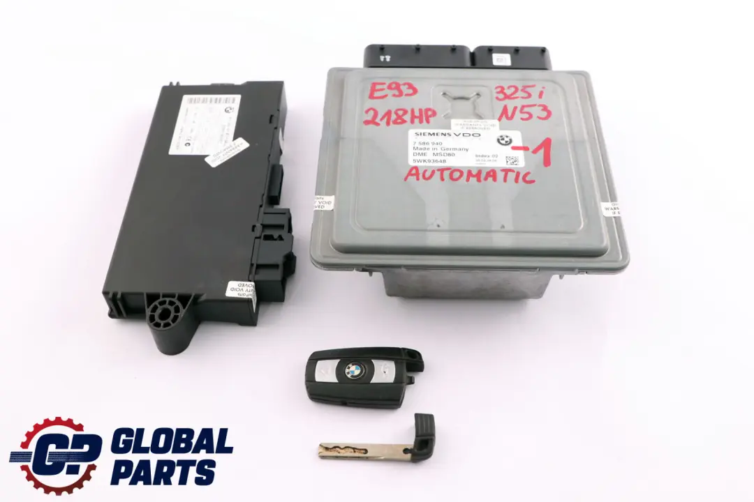 BMW E90 E93 325i E60 LCI 525i N53 218HP ECU Kit DME CAS3 + Key Automatic - SKU 7586940-1 - Part number 7586940