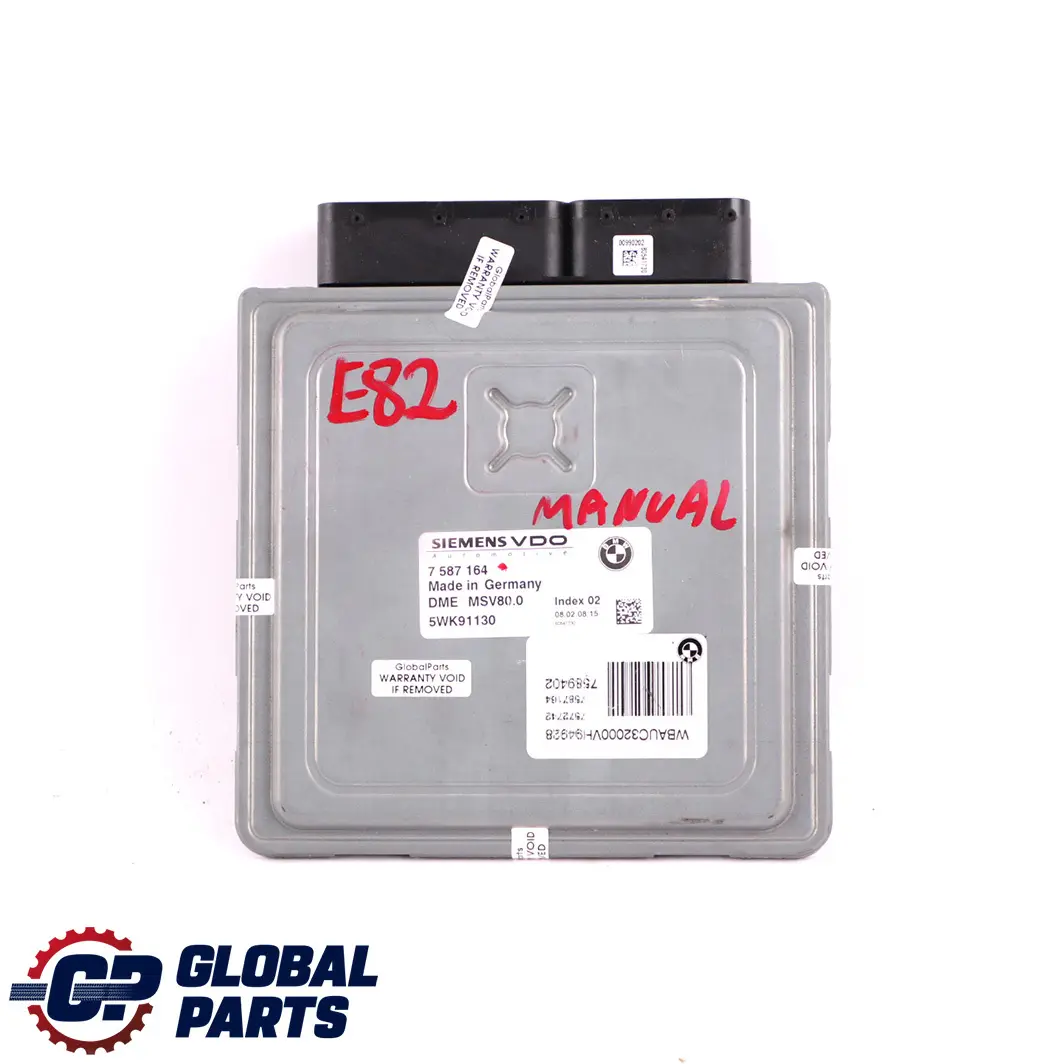 BMW E81 E82 E90 E91 E92 N52N ECU Basic Engine Control Unit DME Manual - SKU 7587164 - Part number 7587164