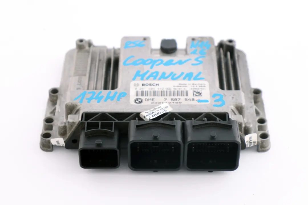 ECU Basic Control Unit DME Manual to Mini Cooper S R55 R56 R57 N14 1.6 with Part number 7587548 Mini Cooper S R55 R56 R57 N14 1.6 ECU Basic Control Unit DME Manual - SKU 7587548-3 - Part number 7587548