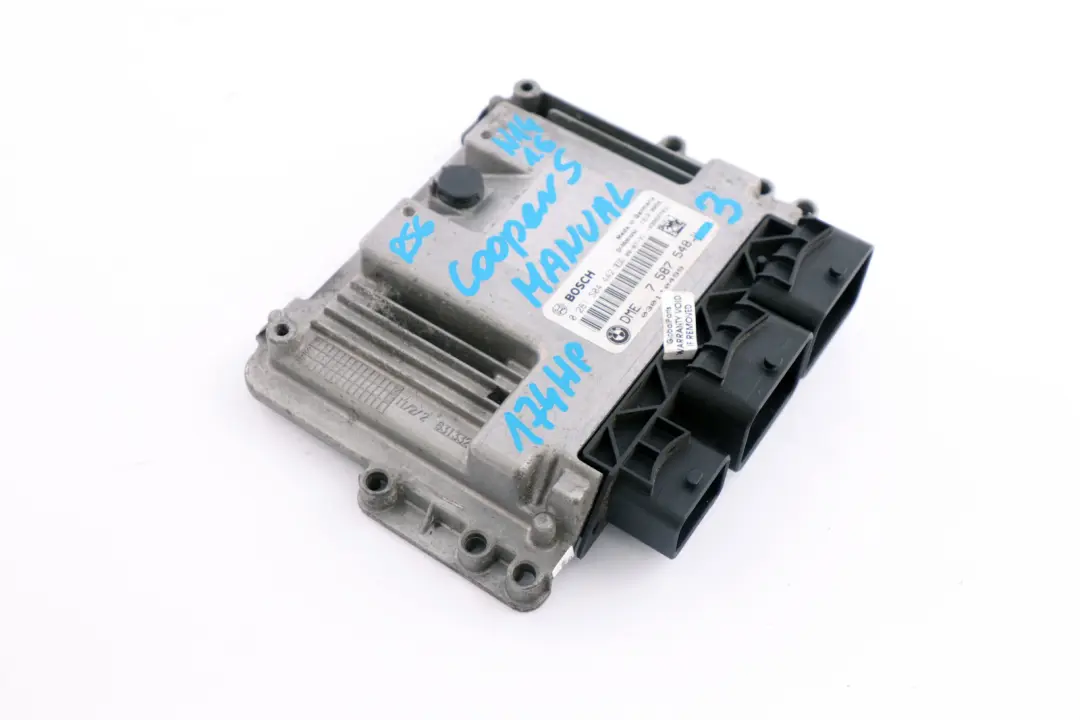 Mini Cooper S R55 R56 R57 N14 1.6 ECU Basic Control Unit DME Manual - SKU 7587548-3 - Part number 7587548