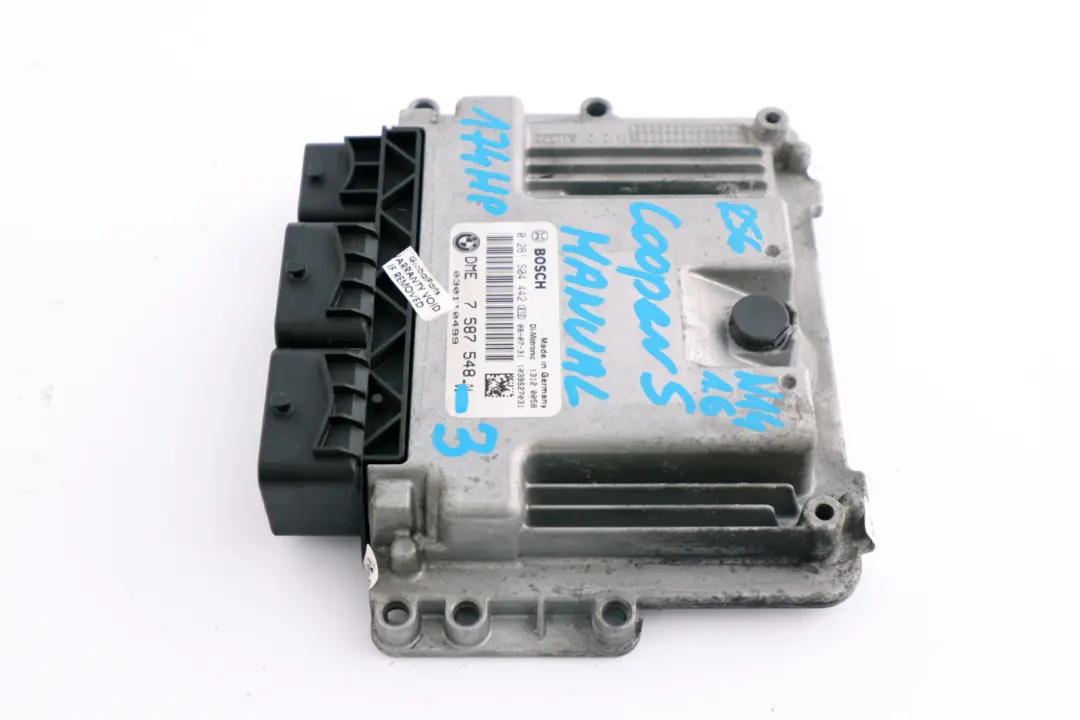 Mini Cooper S R55 R56 R57 N14 1.6 ECU Basic Control Unit DME Manual - SKU 7587548-3 - Part number 7587548