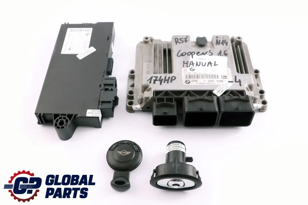 Mini Cooper S R55 R56 R57 N14 1.6 174HP ECU Kit DME CAS 3 + Key Manual - SKU 7587548-4 - Part number 7587548
