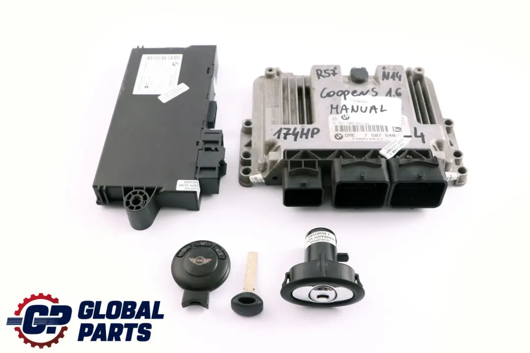 Mini Cooper S R55 R56 R57 N14 1.6 174HP ECU Kit DME CAS 3 + Key Manual - SKU 7587548-4 - Part number 7587548