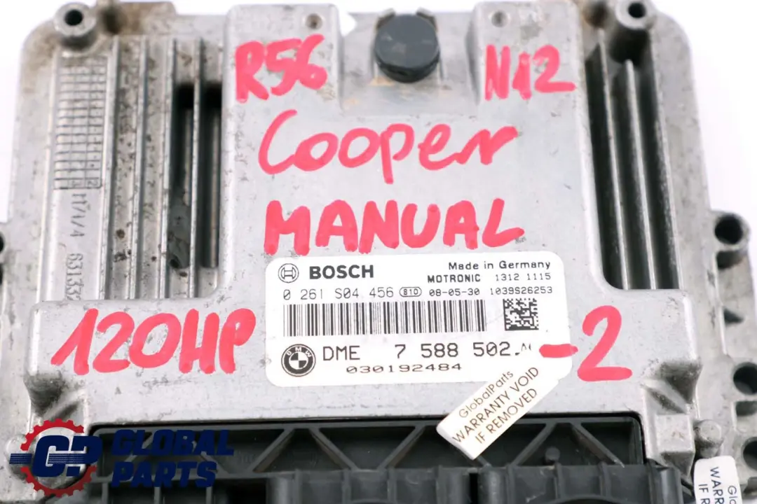 ECU Kit DME CAS3 + 2 Keys to BMW Mini Cooper R55 R56 N12 1.6 Petrol Engine with Part number 7588502 BMW Mini Cooper R55 R56 N12 1.6 Petrol Engine ECU Kit DME CAS3 + 2 Keys - SKU 7588502-2 - Part number 7588502