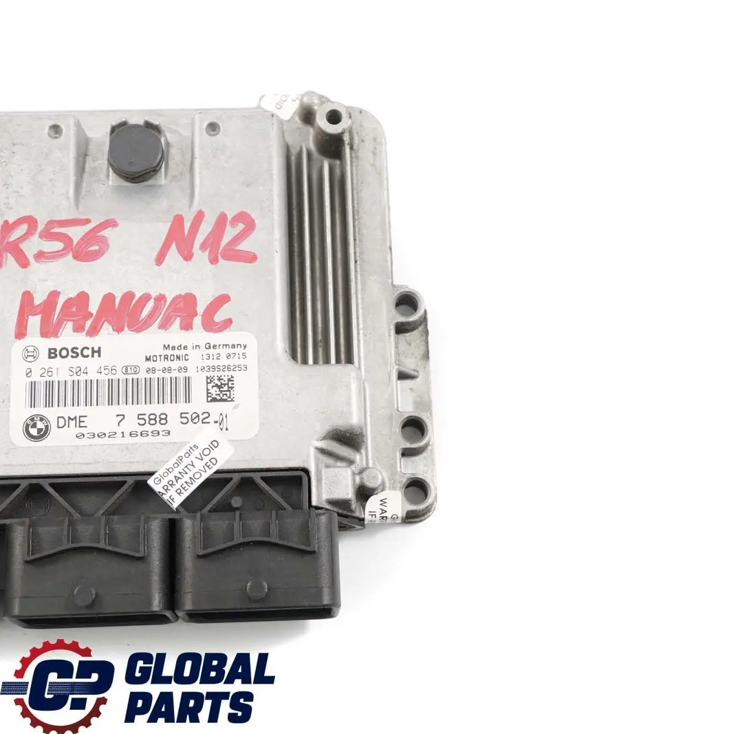 Benzin N12 DME Steuergerät Schaltgetriebe für Mini Cooper One R55 R56 R57 mit Teilenummer 7588502 Mini Cooper One R55 R56 R57 Benzin N12 DME Steuergerät Schaltgetriebe - SKU 7588502 - Teilenummer 7588502