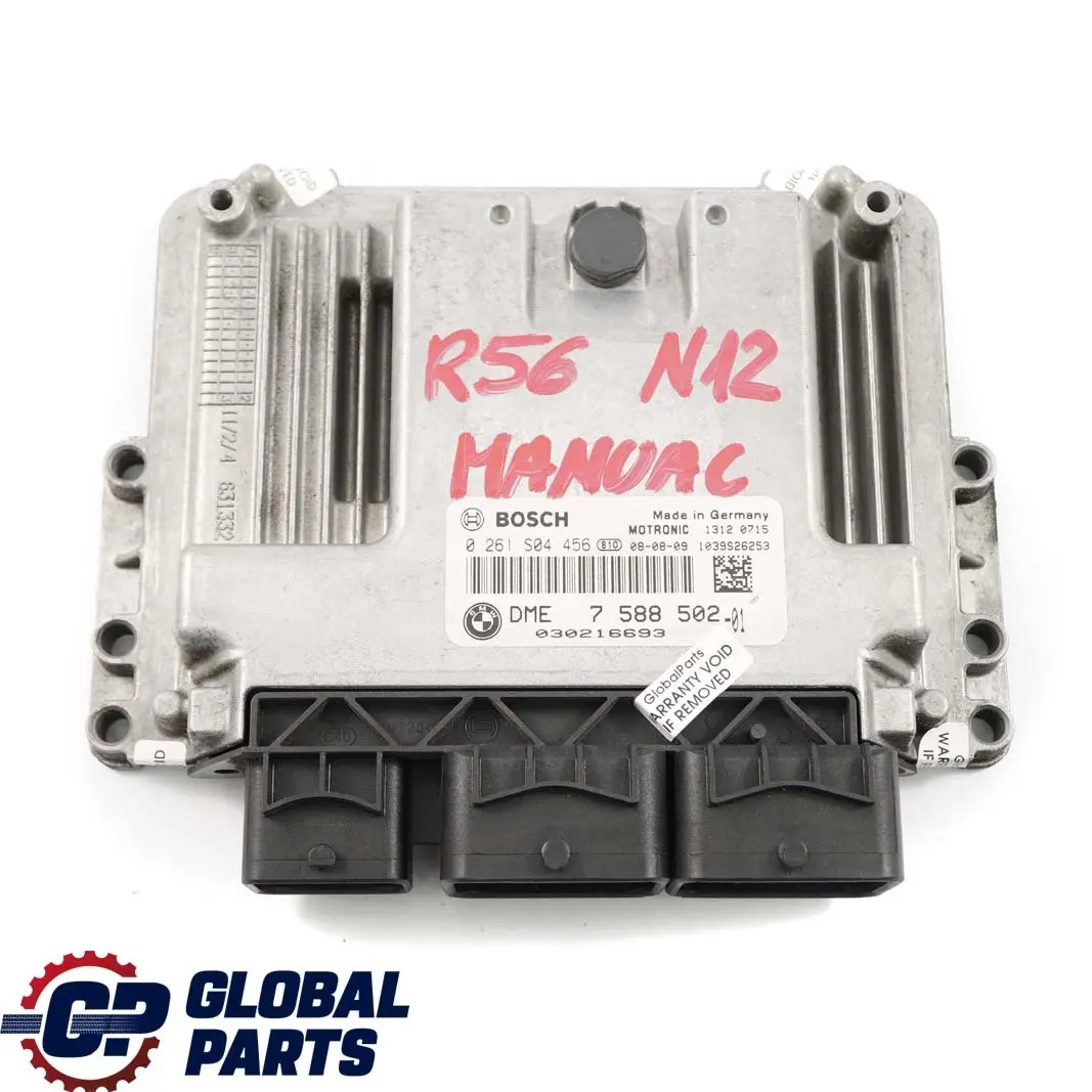 Benzin N12 DME Steuergerät Schaltgetriebe für Mini Cooper One R55 R56 R57 mit Teilenummer 7588502 Mini Cooper One R55 R56 R57 Benzin N12 DME Steuergerät Schaltgetriebe - SKU 7588502 - Teilenummer 7588502
