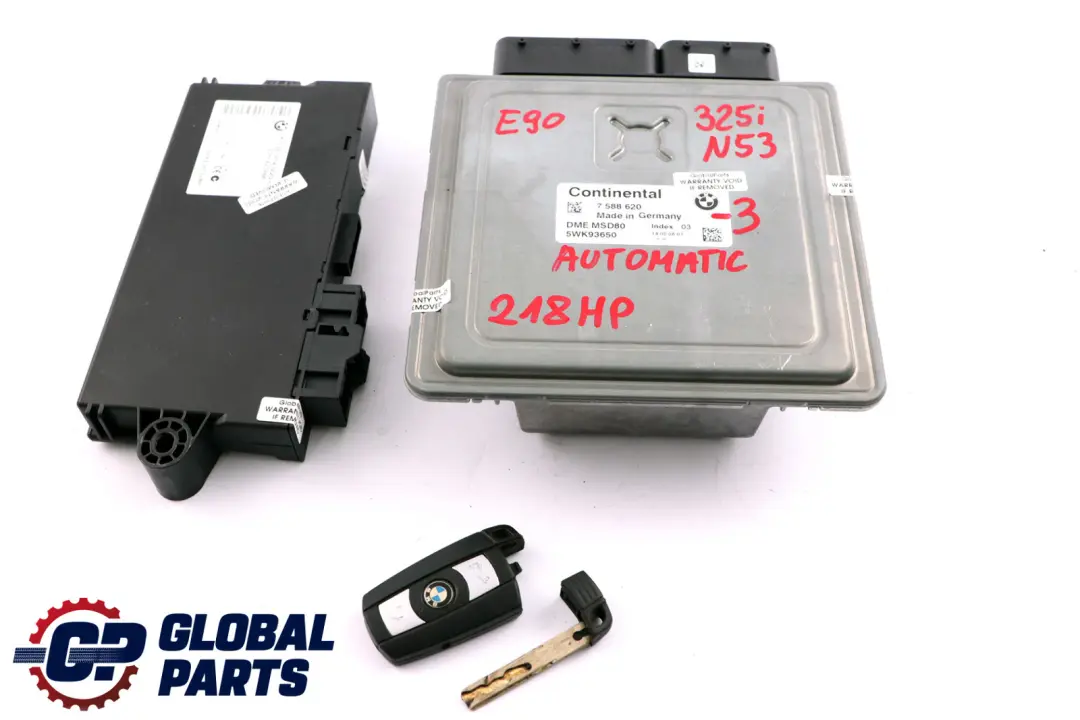 £BMW 3 5 Series E60 E90 325i 525i N53 ECU Kit DME CAS3 + Key Automatic to with Part number 7588620 £BMW 3 5 Series E60 E90 325i 525i N53 ECU Kit DME CAS3 + Key Automatic - SKU 7588620-3 - Part number 7588620