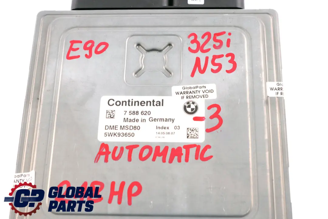 £BMW 3 5 Series E60 E90 325i 525i N53 ECU Kit DME CAS3 + Key Automatic to with Part number 7588620 £BMW 3 5 Series E60 E90 325i 525i N53 ECU Kit DME CAS3 + Key Automatic - SKU 7588620-3 - Part number 7588620