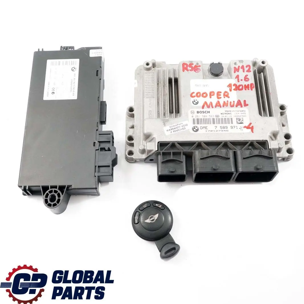  Kit ECU Mini R55 R56 R57 N12 1.6 120HP Unité de contrôle DME - SKU 7589971-4 - Numéro de pièce 7589971