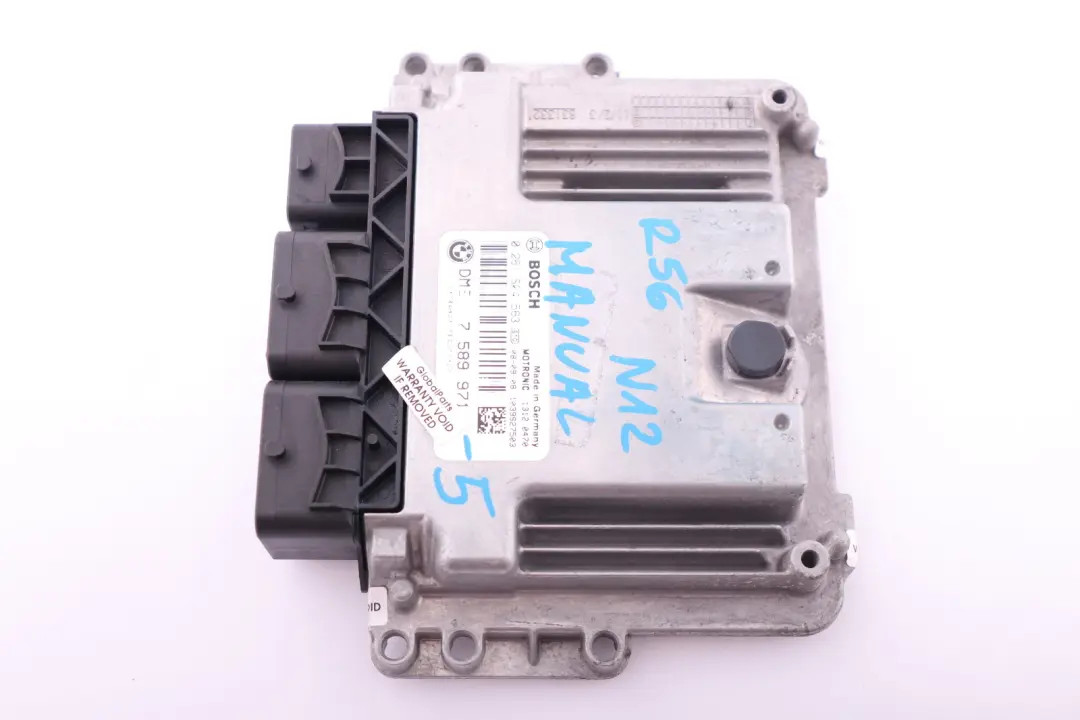 DME Petrol Engine Control Unit ECU to BMW Mini Cooper One R55 R56 R57 N12 with Part number 7589971 BMW Mini Cooper One R55 R56 R57 N12 DME Petrol Engine Control Unit ECU - SKU 7589971-5 - Part number 7589971