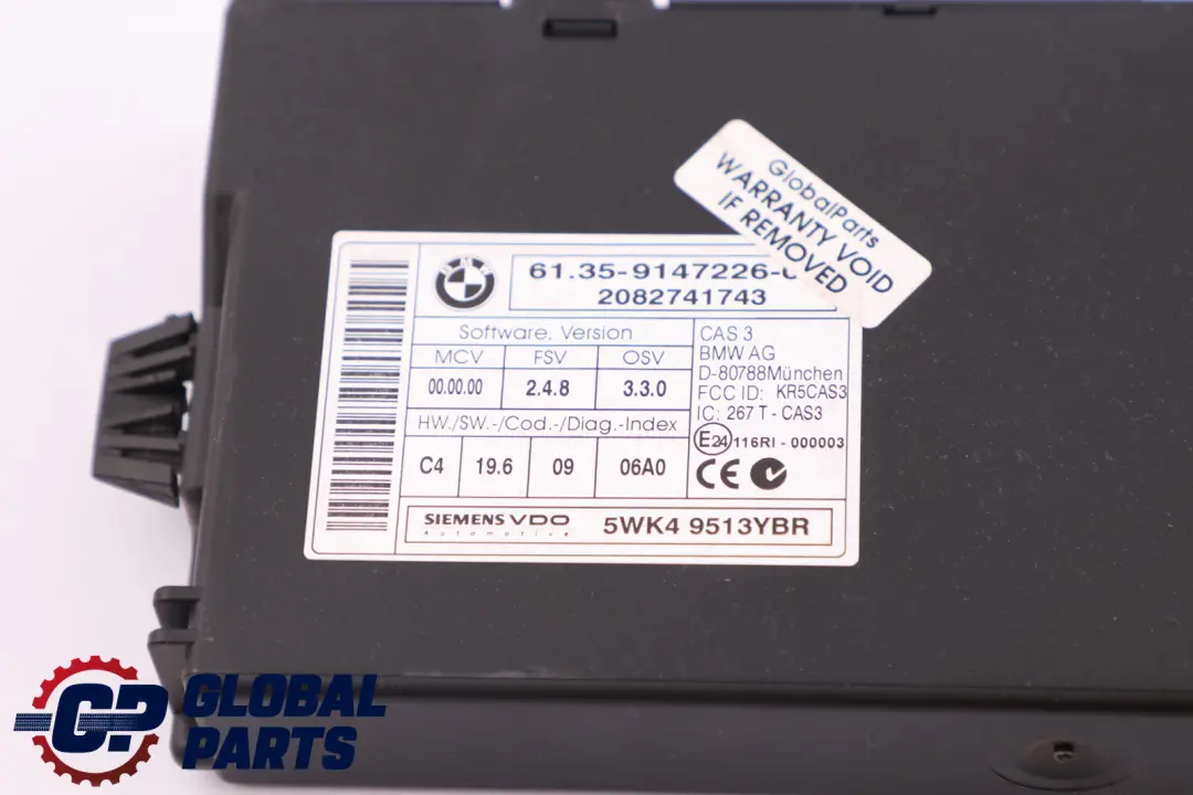 BMW 3 Series E90 E91 LCI 325i N53 218HP ECU Kit DME CAS3 Key Manual - SKU 7592080-1 - Part number 7592080