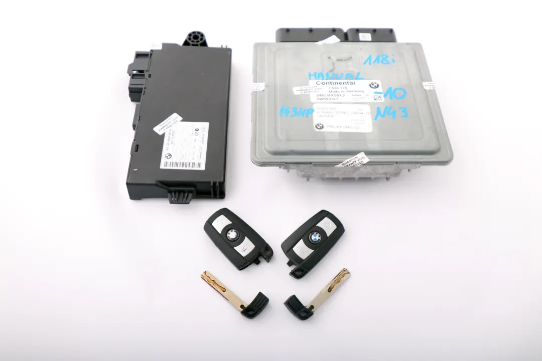N43 118i 318i Petrol ECU Kit DME CAS3 + Keys to BMW 1 3 Series E87 LCI E90 with Part number 7595179 BMW 1 3 Series E87 LCI E90 N43 118i 318i Petrol ECU Kit DME CAS3 + Keys - SKU 7595179-10 - Part number 7595179