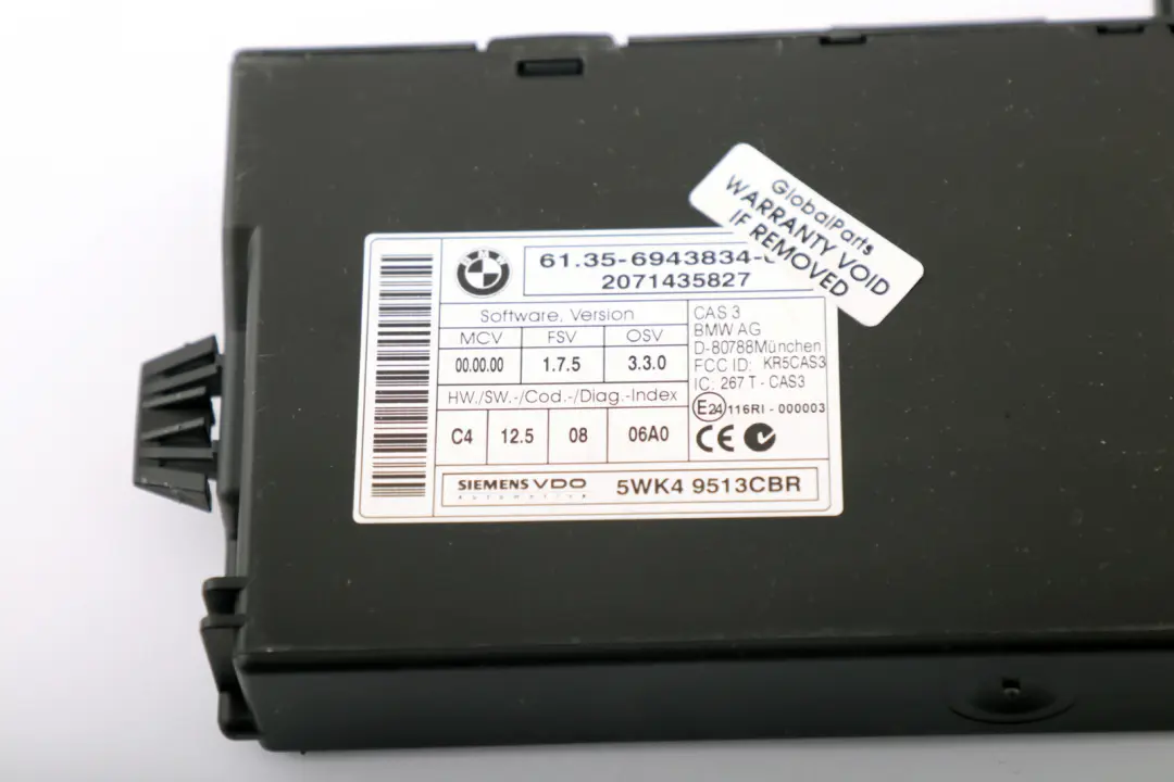 BMW 1 3 Series E87 LCI E90 N43 118i 318i Petrol ECU Kit DME CAS3 + Keys - SKU 7595179-10 - Part number 7595179