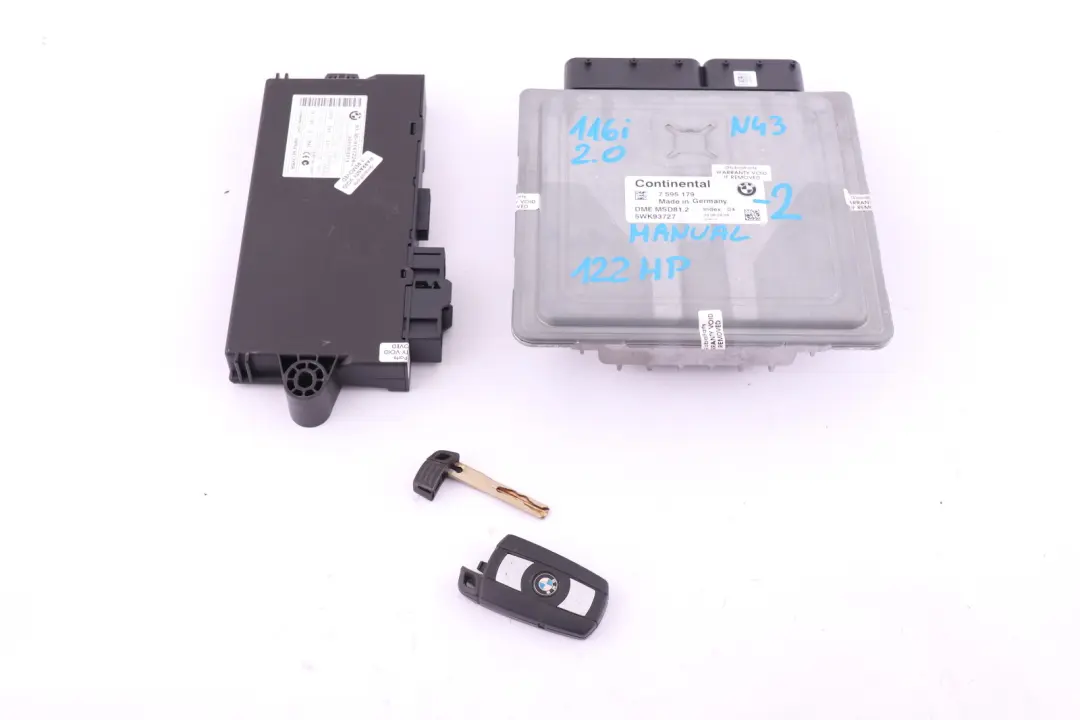 BMW 1 Series E81 E87 LCI N43 116i 2.0 Petrol ECU Kit DME CAS3 Key - SKU 7595179-2 - Part number 7595179