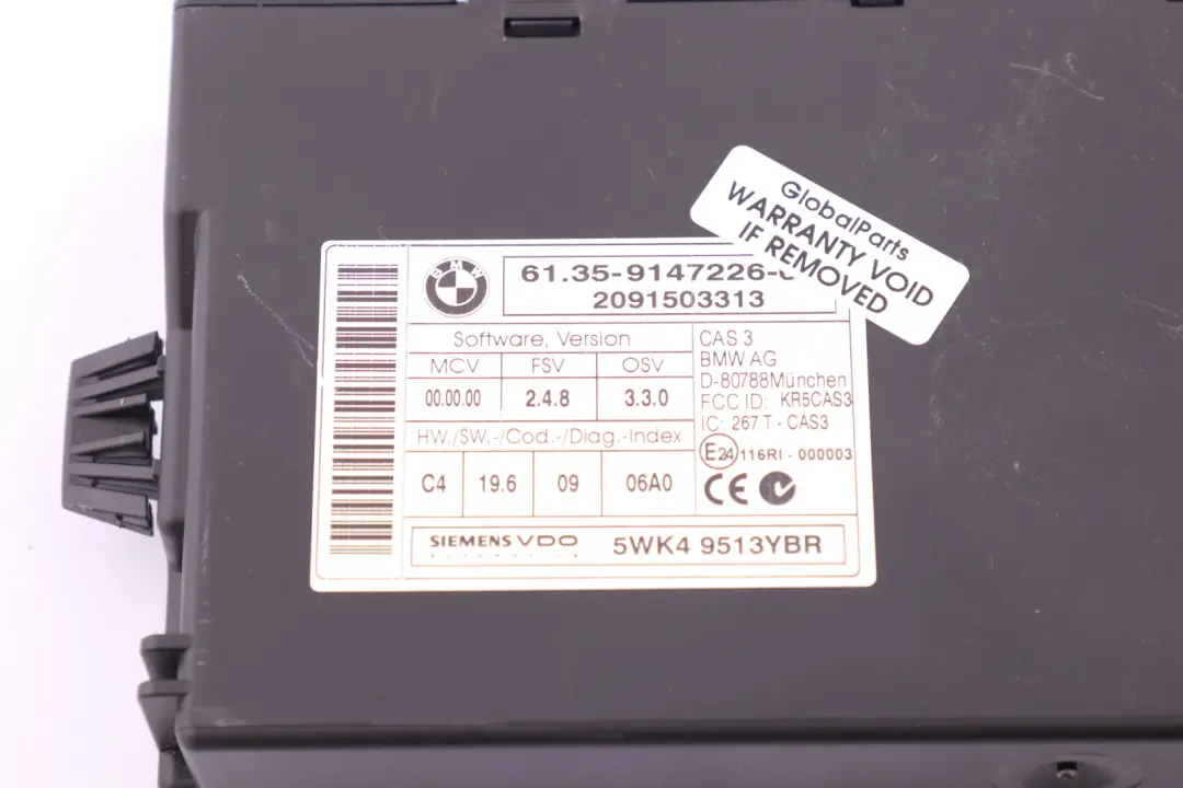 BMW 1 Series E81 E87 LCI N43 116i 2.0 Petrol ECU Kit DME CAS3 Key - SKU 7595179-2 - Part number 7595179