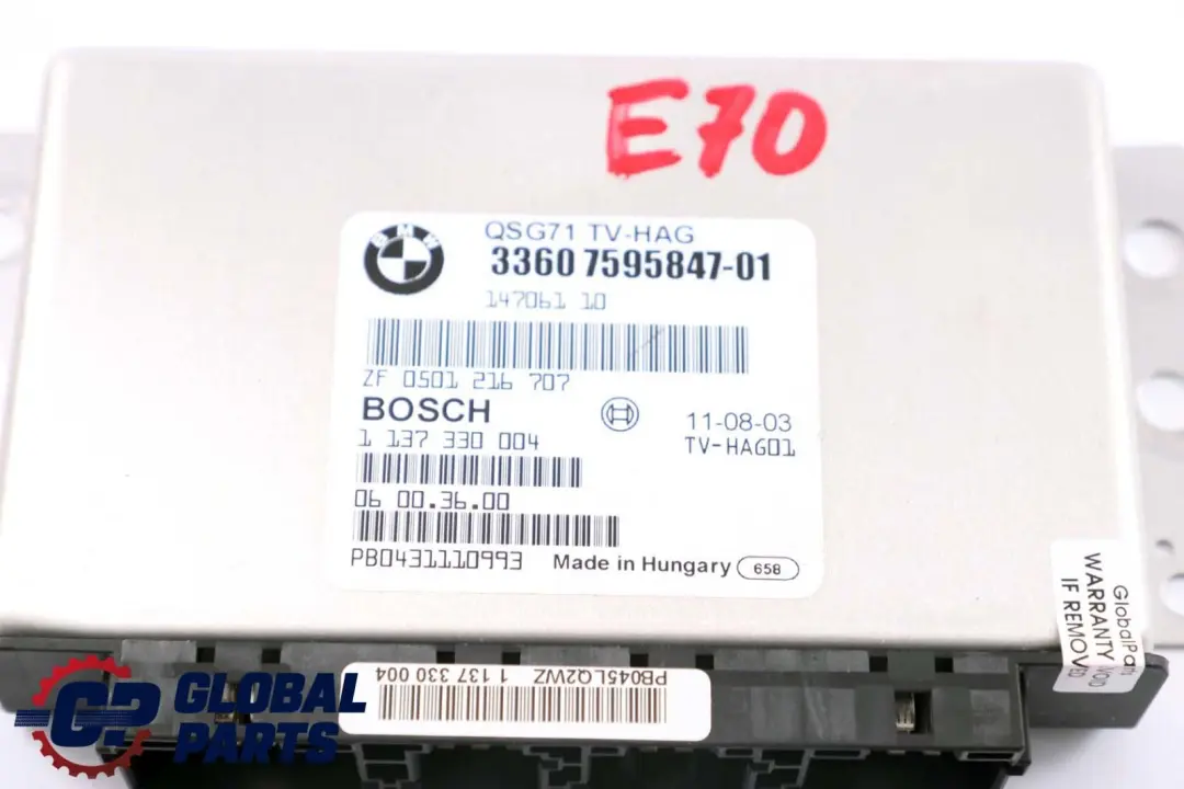 BMW X5 X6 E70 E71 Hinteres Differential Steuermodul QMV - SKU 7595847 - Teilenummer 7595847