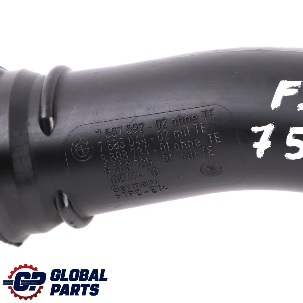 N20 Tubo Admisión Conducto Aire Carga para BMW F20 F21 125i F30 F31 320i 328i con número de pieza 7597592 BMW F20 F21 125i F30 F31 320i 328i N20 Tubo Admisión Conducto Aire Carga - SKU 7597592 - Número de pieza 7597592
