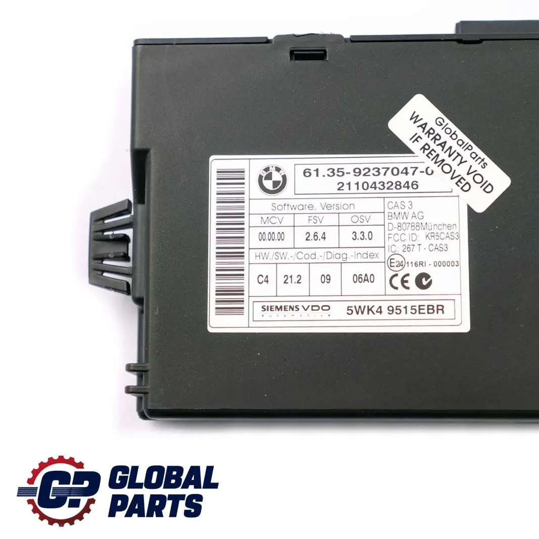BMW E81 E87 LCI N43 116i 2.0 N43 122PS ECU Kit Steuergerät DME CAS3 Schlüßel - SKU 7599881-12 - Teilenummer 7599881