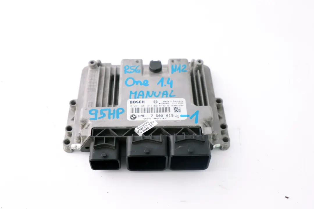 BMW Mini One R56 Petrol N12 1.4 N12B14A 95HP ECU Kit DME + CAS3 + 2 Keys - SKU 7600019-1 - Part number 7600019