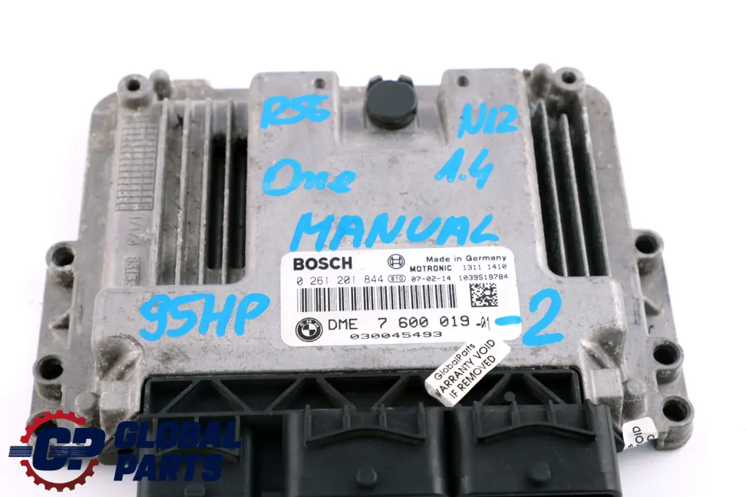 BMW Mini One R56 Petrol N12 1.4 N12B14A 95HP ECU Kit DME + CAS3 + Key - SKU 7600019-2 - Part number 7600019