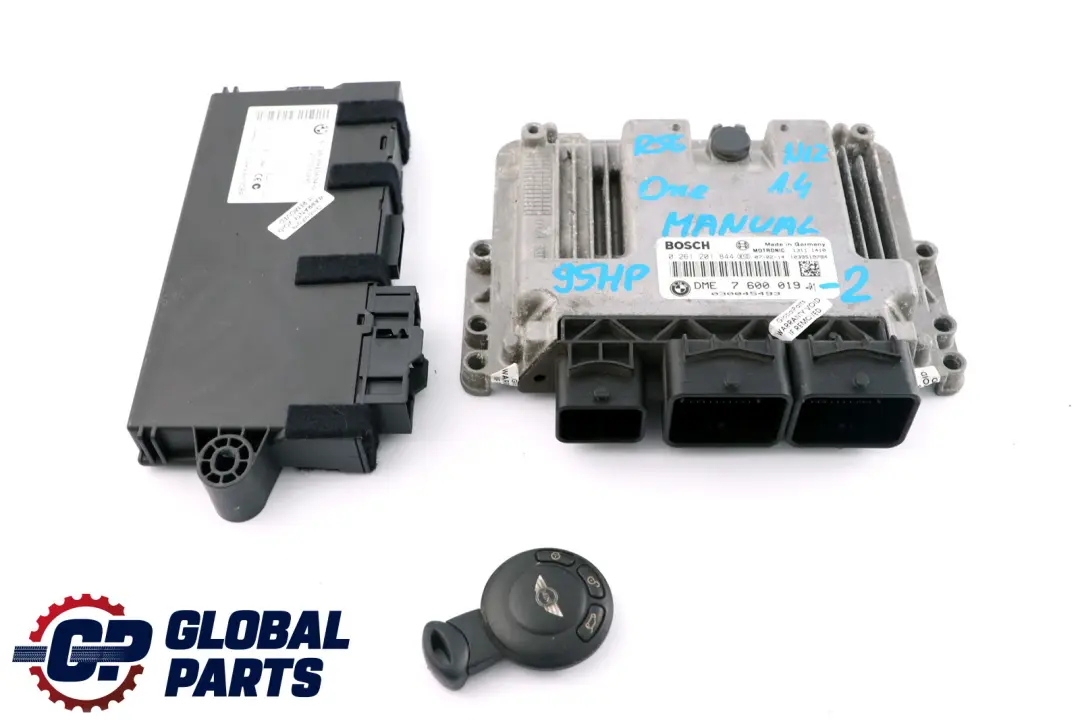 N12B14A 95HP ECU Kit DME + CAS3 + Key to BMW Mini One R56 Petrol N12 1.4 with Part number 7600019 BMW Mini One R56 Petrol N12 1.4 N12B14A 95HP ECU Kit DME + CAS3 + Key - SKU 7600019-2 - Part number 7600019