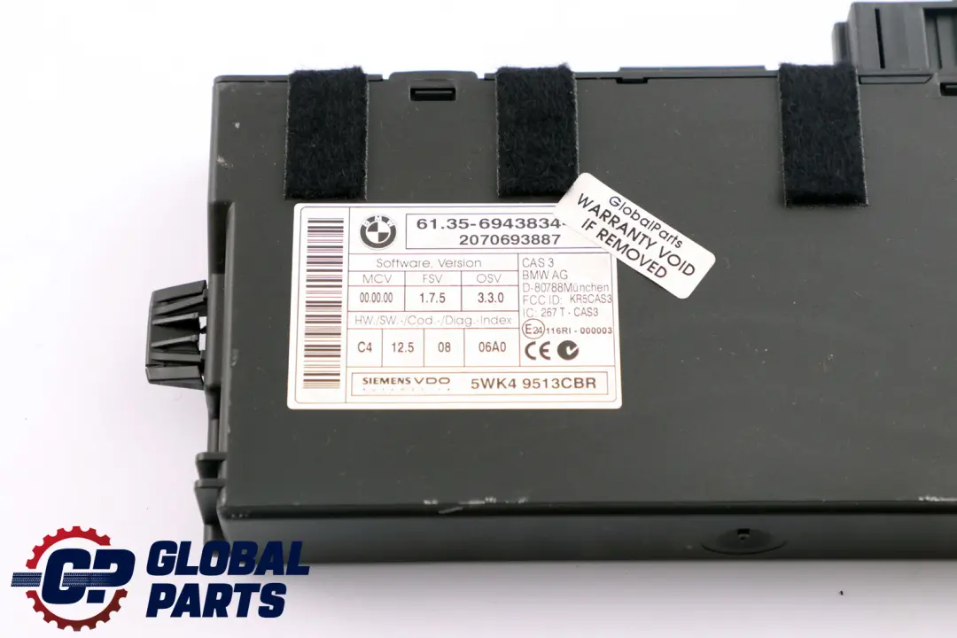 BMW Mini Cooper R55 R56 Petrol N12 1.6 120HP ECU Kit DME + CAS3 + Key - SKU 7600019-3 - Part number 7600019