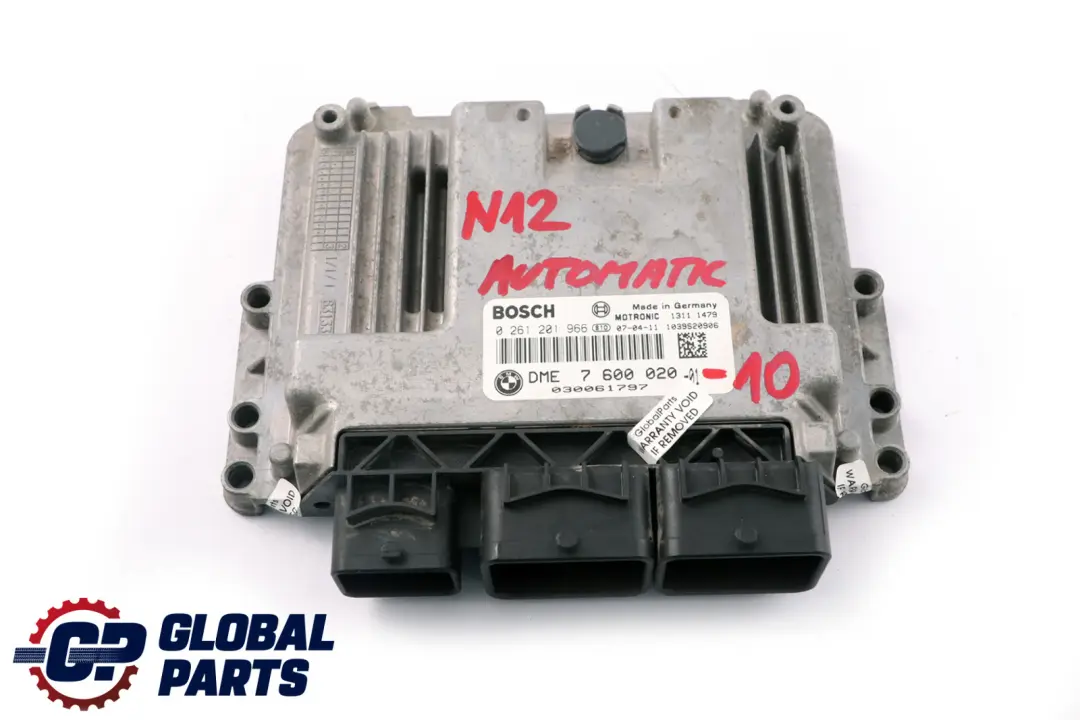 DME Unidad de Control Motor de Gasolina ECU Automatico para Mini R55 R56 N12 con número de pieza 7600020 Mini R55 R56 N12 DME Unidad de Control Motor de Gasolina ECU Automatico - SKU 7600020-10 - Número de pieza 7600020