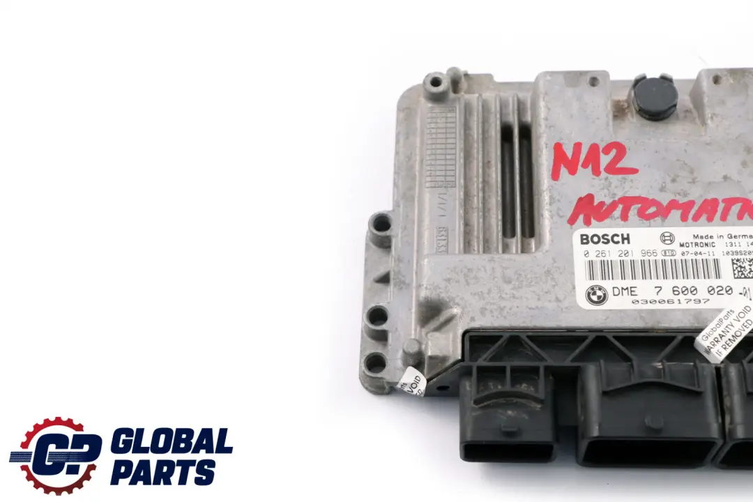DME Petrol Engine Control Unit ECU Automatic to Mini Cooper R55 R56 N12 with Part number 7600020 Mini Cooper R55 R56 N12 DME Petrol Engine Control Unit ECU Automatic - SKU 7600020-10 - Part number 7600020