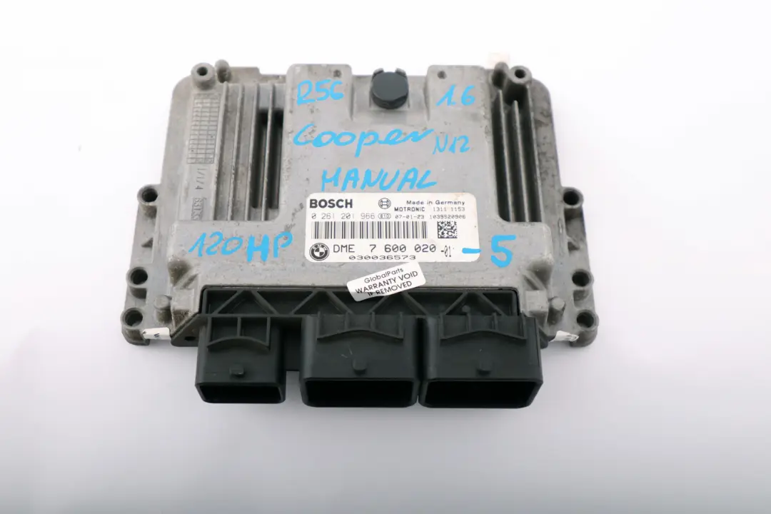 120HP Steuergerät DME CAS 3 + 2 Schlüssel für BMW Mini Cooper R56 N12 1.6 mit Teilenummer 7600020 BMW Mini Cooper R56 N12 1.6 120HP Steuergerät DME CAS 3 + 2 Schlüssel - SKU 7600020-5 - Teilenummer 7600020